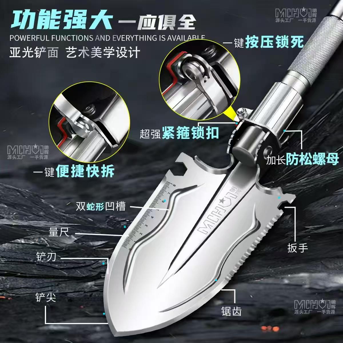 J89 new design multi-functional tactical foldable shovel for outdoor/camping